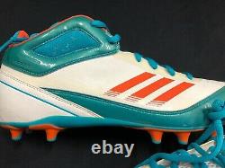 #17 Ryan Tannehill Miami Dolphins Game Used Team Issued Adidas Cleats Size 12.5