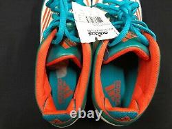 #17 Ryan Tannehill Miami Dolphins Game Used Team Issued Adidas Cleats Size 12.5