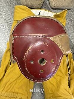 1910-20 Circa Football Game Used Lot Cleats Pass Helmet Pants RARE