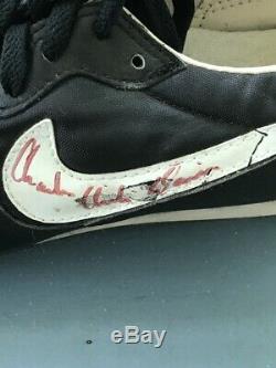 1983 Sf Giants Chili Davis Game Used Worn Nike Shoes Cleats Dual Autographed