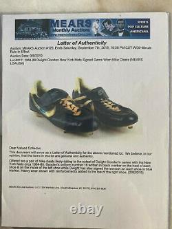 1984-1989 Dwight Doc Gooden Mets Game Used Autographed Cleats Auto JSA MEARS