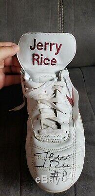 1996 San Francisco 49ers Jerry Rice Signed GAME USED Cleat Photomatched LOA AUTO