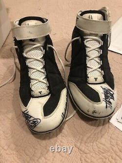 2008 Adrian Peterson Game Worn Signed Cleats 2tds Against Titans Photo Matched