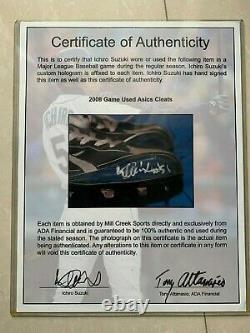 2008 ICHIRO Seattle Mariners Game Used Auto Autograph Asics Cleats