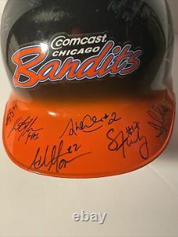 2009 Chicago Bandits Softball NPF Team Signed Batting Helmet Game Used J Finch