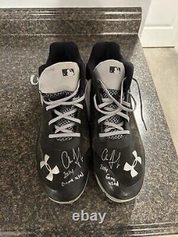 2014 Game Used Cleats Aaron Judge Signed Inscribed Anderson Authentics COA Auto