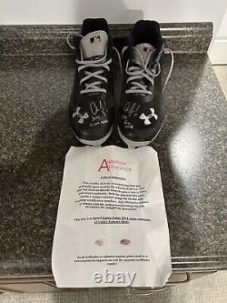 2014 Game Used Cleats Aaron Judge Signed Inscribed Anderson Authentics COA Auto