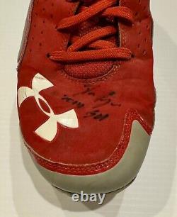 2014 St Louis Cardinals Randall Grichuk Autographed Game-Used Cleats JSA