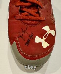 2014 St Louis Cardinals Randall Grichuk Autographed Game-Used Cleats JSA