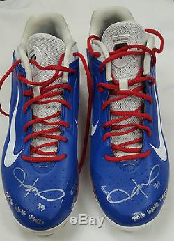 2016 Jason Hammel Signed Game Used Cleats Chicago Cubs Photo Matched Beckett Bas