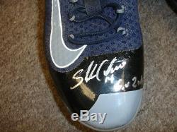 2016 Starlin Castro New York Yankees Game Used Autographed Spikes / Cleats