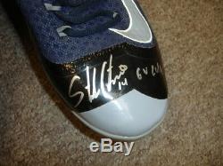 2016 Starlin Castro New York Yankees Game Used Autographed Spikes / Cleats