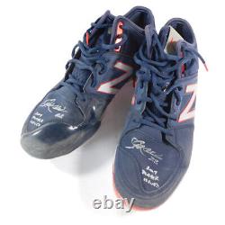 2017 Corey Kluber Cleveland Indians Signed Game-Used Navy New Balance Cleats