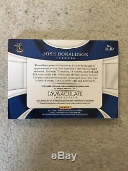 2017 Immaculate Cleat Josh Donaldson 4/5 Sick Patch Blue Jays Braves GAME USED