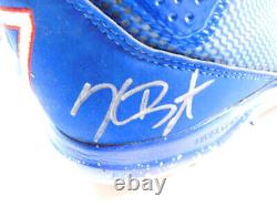 2017 Signed Kris Bryant Cubs Game-Used adidas Blue Cleats withInscription COA