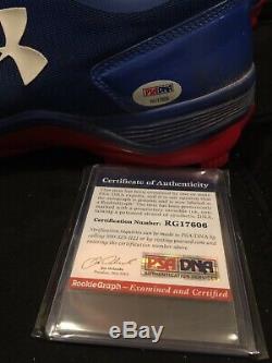 2018 D. J. Peters Game Used Worn Signed Cleats X2 PSA/DNA Dodgers Bowman Auto