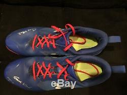 2018 D. J. Peters Game Used Worn Signed Cleats X2 PSA/DNA Dodgers Bowman Auto