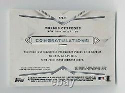 2018 Diamond Icons Game Used Cleats #d 8/10 YOENIS CESPEDES Mets #PPR-YC