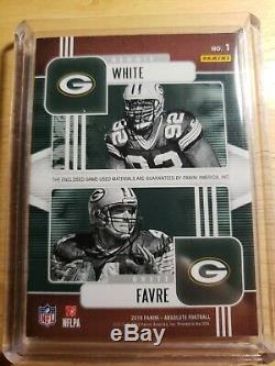 2019 Absolute Brett Farve Reggie White Cleat Combos Game Used Dual Relic #/35
