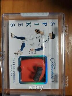2019 Panini Flawless CARLOS CORREA Game-Used CLEAT RELIC Spikes #/16 SP Astros