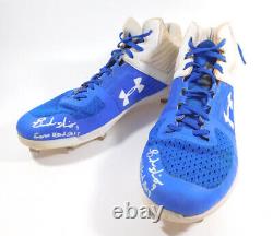 2019 Signed Brandon Nimmo #9 Game-Worn Under Armour Cleats Size 13 COA