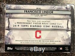 2019 Topps Diamond Icons Francisco Lindor Game Used Cleats Relic 8/10