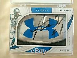 2019 immaculate CAM NEWTON sneak peek AUTO SHOE 1/1 game used cleats autograph