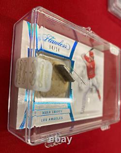 2020 Panini Flawless Mike Trout GAME-USED SPIKES CLEATS 4/14 S-MT Free Shipping