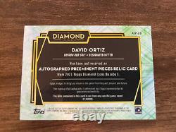 2021 Diamond Icons David Ortiz Game Used Mem (Cleat!) Auto #d 3/3 RARE