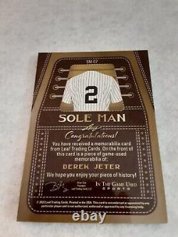 2022 Leaf In The Game Used Sports Emerald Derek Jeter Cleat Relic #2/3 Yankees