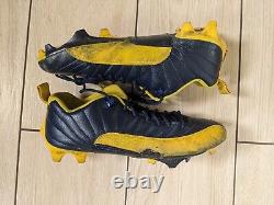 2023 Michigan Nike Jordan 12 Player Team Issued Used Worn Football Retro Cleats