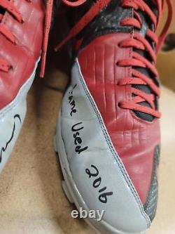 30512-1 Cardinals PAUL GOLDSCHMIDT 2016 GAME USED Diamondbacks Nike Cleats WithCOA