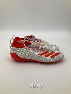 #37 Miami Dolphins Game Used Orange Adidas Three Stripe Life Cleats Size 12