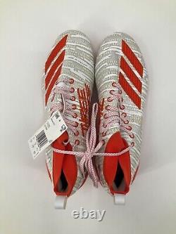 #37 Miami Dolphins Game Used Orange Adidas Three Stripe Life Cleats Size 12