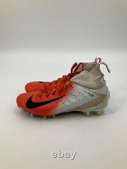 #42 Miami Dolphins Game Used Orange Nike Cleats Size 11.5