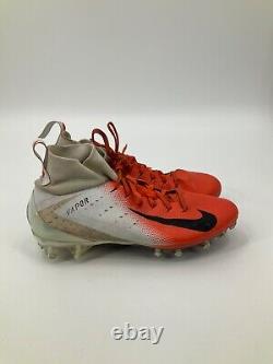 #42 Miami Dolphins Game Used Orange Nike Cleats Size 11.5