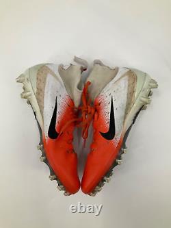 #42 Miami Dolphins Game Used Orange Nike Cleats Size 11.5