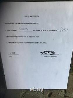 ANTONIO BROWN Steelers GAME USED Custom NIKE CLEATS Auto Autograph Signed COA