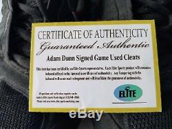 Adam Dunn Cincinnati Reds Autographed Game Used Baseball Custom Cleats #44 COA