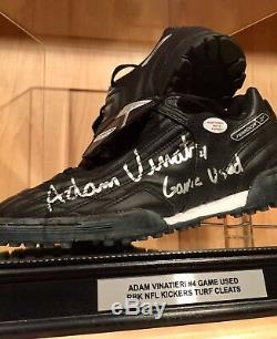 Adam Vinatieri Game Used Worn Signed NFL Football Cleats Shoes Patriots Colts AV