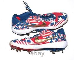 Adam Zebrowski 2024 Rome Emperors Game Worn Used Stars 1776 July 4th Nike Cleats