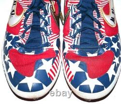 Adam Zebrowski 2024 Rome Emperors Game Worn Used Stars 1776 July 4th Nike Cleats