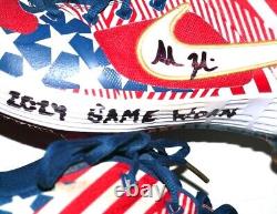 Adam Zebrowski 2024 Rome Emperors Game Worn Used Stars 1776 July 4th Nike Cleats