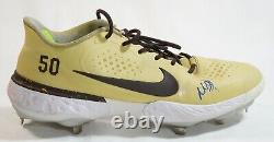 Adrian Morejon 2x Signed Game Used Worn Custom Padres Cleats BAS COA Autograph