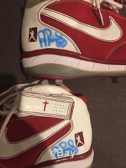 Albert Pujols Game Used Cleats Signed 2x MLB Auth Cardinals Angels
