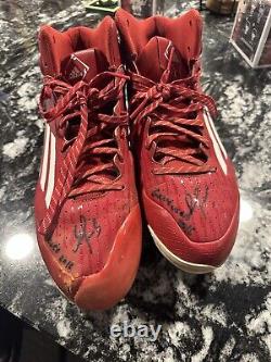 Alex Reyes Game Used Signed Cleats St. Louis Cardinals 2016