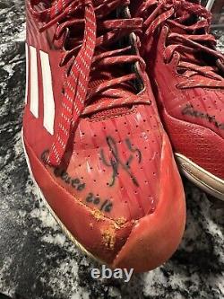 Alex Reyes Game Used Signed Cleats St. Louis Cardinals 2016