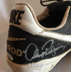 Alex Rodriguez (NY Yankees) Game Used Autographed Inscribed Cleats (AROD LOA)