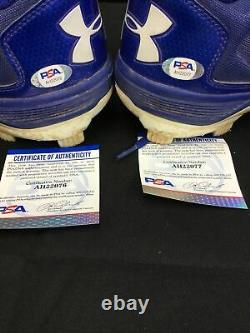 Alex Verdugo Dodgers Boston Red Sox Signed Game Used Cleats Psa Ah22076 / 77