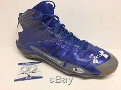 Alex Verdugo Signed 2017 Game Used Dodgers Baseball Cleats Cleats Beckett